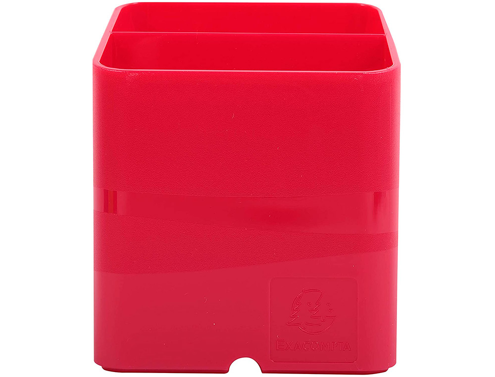 POT A CRAYONS EXACOMPTA PEN-CUBE IDERAMA 2            COMPARTIMENTS PASSE-CABLE     74X74X93MM COLORIS FRAMBOISE