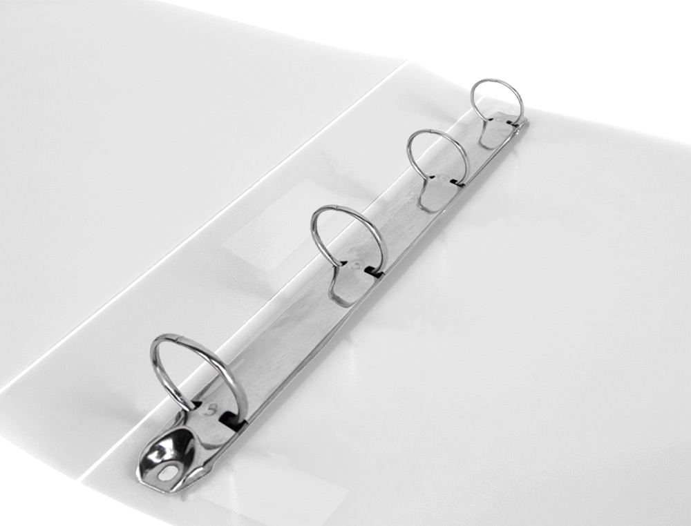 CLASSEUR LIDERPAPEL 4 ANNEAUX 40MM A4 POLYPROPYLENE DOS     55MM PORTE-CARTES DE VISITE   COLORIS TRANSPARENT