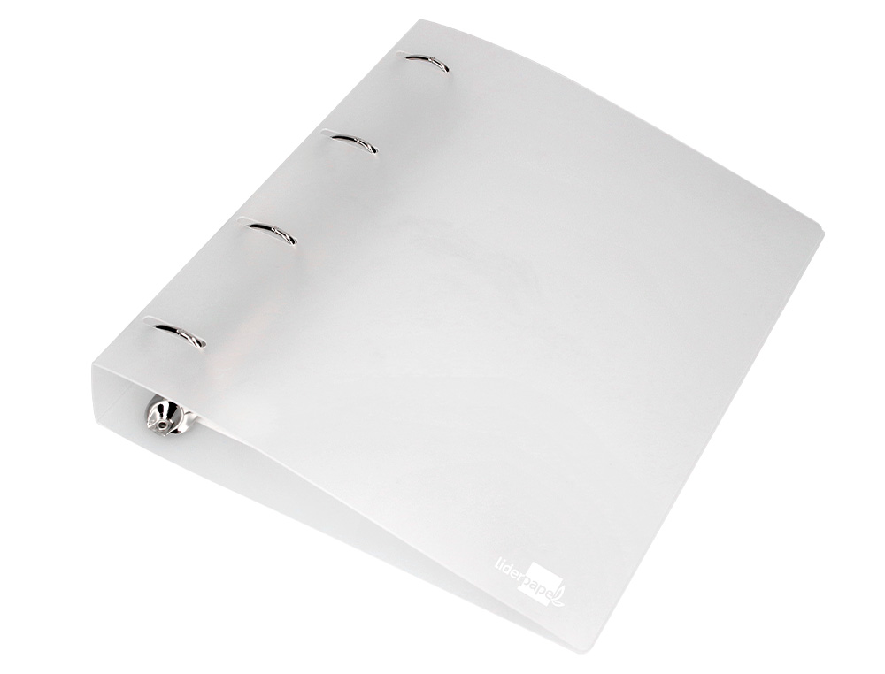CLASSEUR LIDERPAPEL 4 ANNEAUX 40MM A4 POLYPROPYLENE DOS     55MM PORTE-CARTES DE VISITE   COLORIS TRANSPARENT