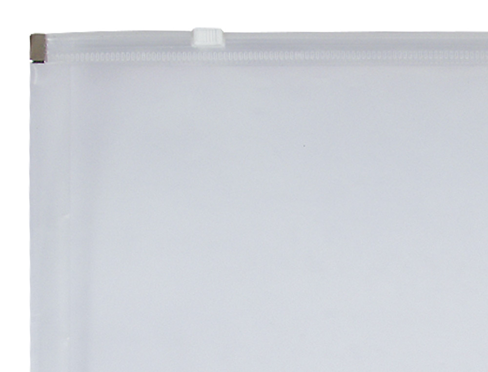 POCHETTE ENVELOPPE LIDERPAPEL POLYPROPYLENE 180 MICRONS A4  210X297MM FERMETURE ECLAIR    TRANSPARENT INCOLORE