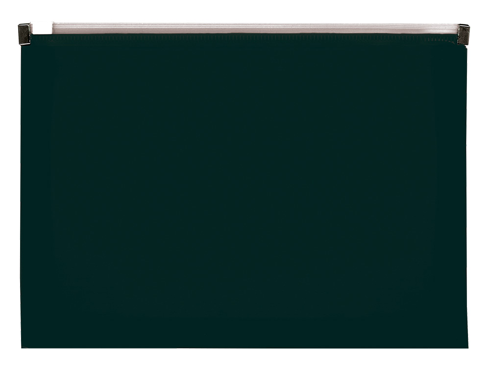 POCHETTE ENVELOPPE LIDERPAPEL POLYPROPYLENE 180 MICRONS A6  105X148MM FERMETURE ECLAIR    NOIR OPAQUE