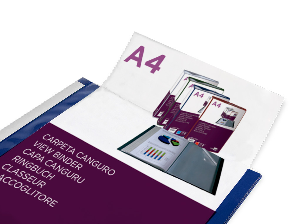 PROTEGE-DOCUMENTS LIDERPAPEL PERSONNALISABLE KANGOUROU     POLYPROPYLENE 10 POCHETTES    FIXES A4 COLORIS BLEU