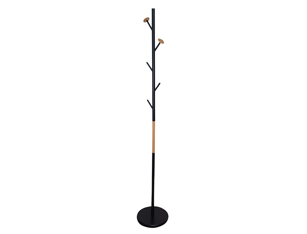 PORTE-MANTEAUX Q-CONNECT 5 PATERES METALLIQUE DETAILS EN BOIS HAUTEUR 177CM