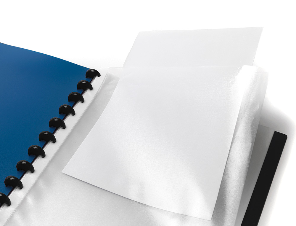 PROTEGE-DOCUMENTS LIDERPAPEL PERSONNALISABLE KANGOUROU 40  POCHETTES AMOVIBLES 5         INTERCALAIRES A4 COLORIS NOIR