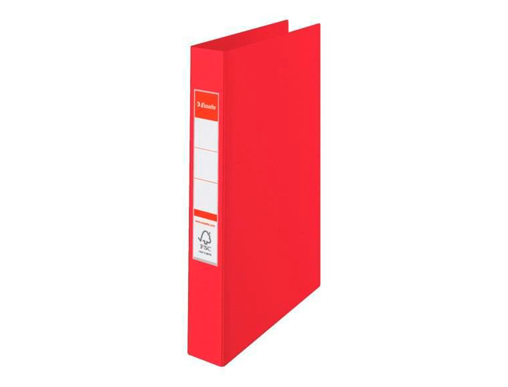 CLASSEUR ESSELTE CARTON VIVIDA 4 ANNEAUX STANDARD DOS 35MM COLORIS ROUGE
