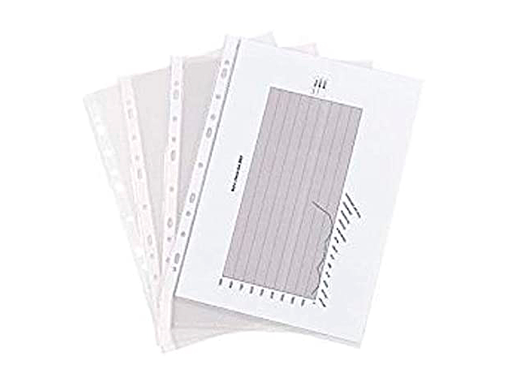 POCHETTE ESSELTE POLYPROPYLÈNE GRAINÉ 4.6/100E PERFORÉE A4 230X302MM TRANSPARENT BOÎTE 100 UNITÉS