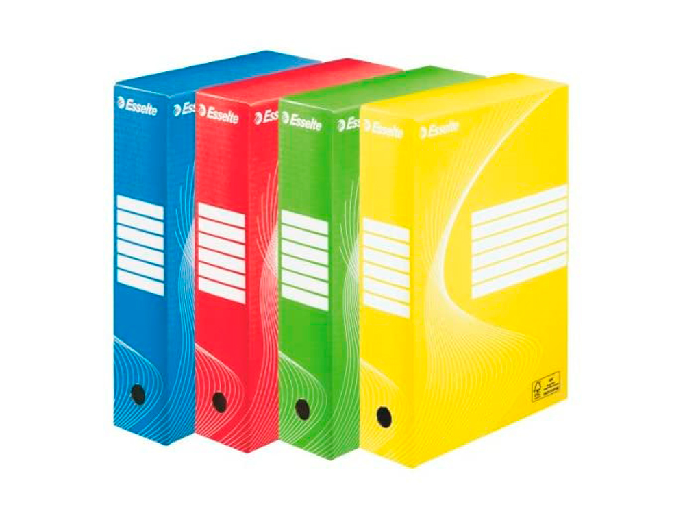 BOTE ARCHIVES ESSELTE VIVIDA CARTON ONDUL RECYCLABLE A4 2 50X80X352MM PAROIS DOUBLES DOS 80MM LIVR PLAT ASS - 10 UN