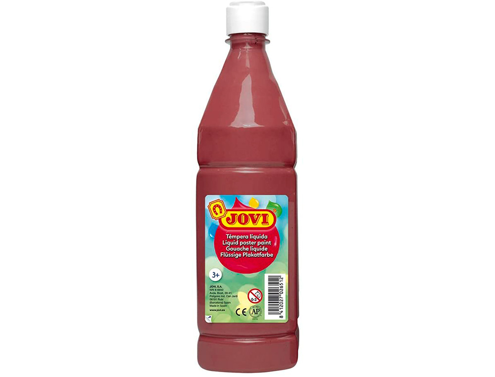 GOUACHE LIQUIDE JOVI BASIC TOUT SUPPORT PAPIER CARTON BOIS TISSU PATE A MODELER 1L COLORIS MARRON