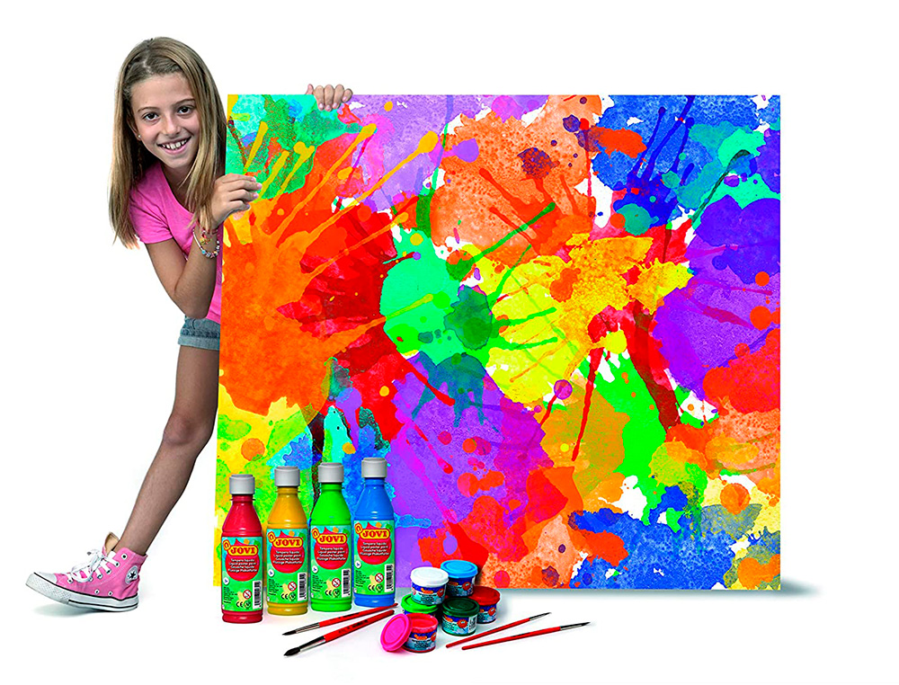GOUACHE LIQUIDE JOVI BASIC TOUT SUPPORT PAPIER CARTON    BOIS TISSU PATE A MODELER 1L  COLORIS NOIR