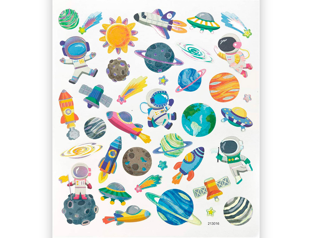STICKER CHARMING FOLIA ADVENTURE 15X17CM 2 FEUILLES  ASSORTIES 67 PIECES