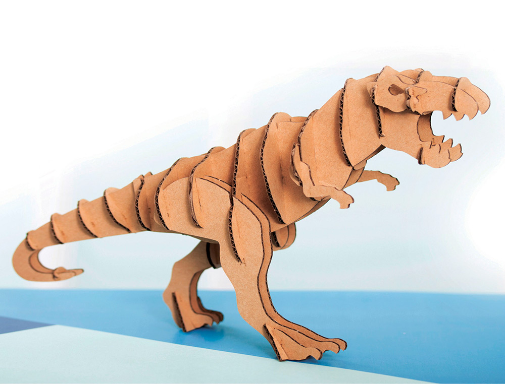 MAQUETTE TYRANOSAURE GRAINE CREATIVE CARTON A ASSSEMBLER  DECORER PERSONNALISER         150X150MM