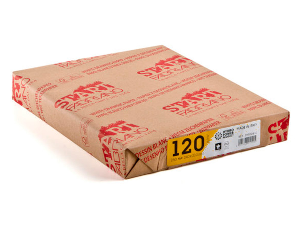 PAPIER DESSIN FABRIANO ST'ART 120G/M2 FORMAT 24X32CM 250    FEUILLES