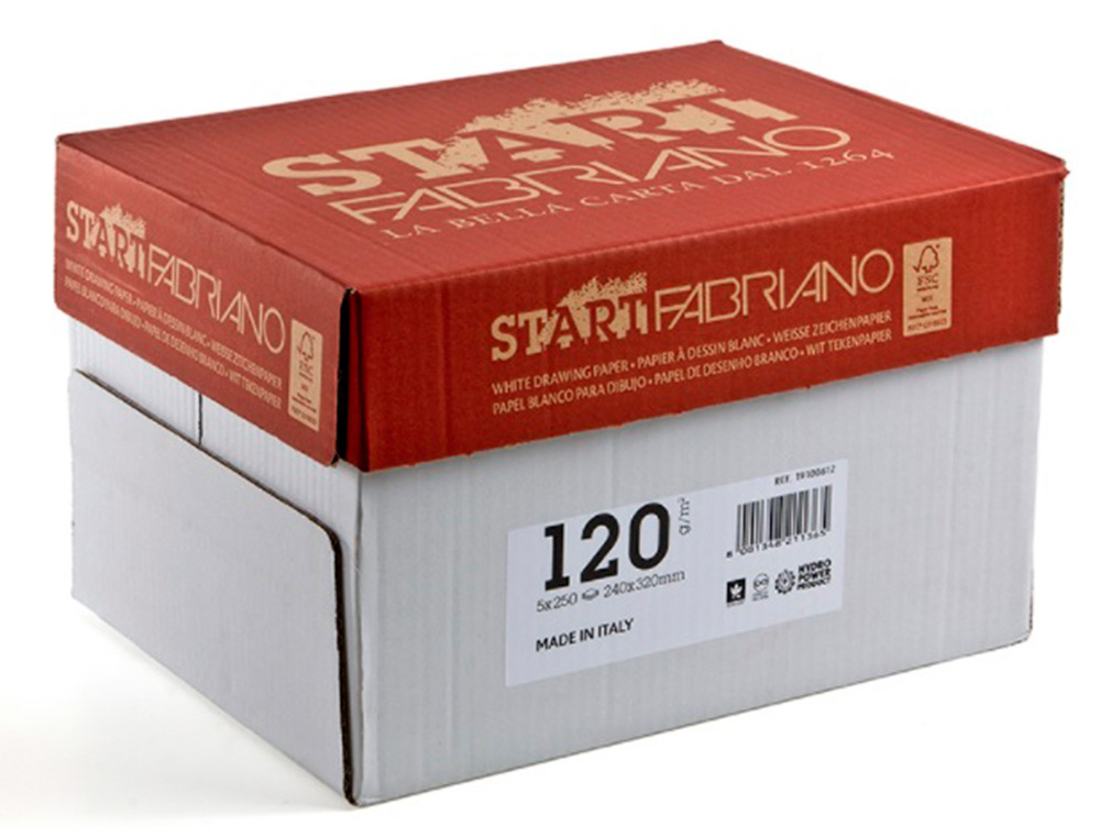 PAPIER DESSIN FABRIANO ST'ART 120G/M2 FORMAT 24X32CM 250    FEUILLES