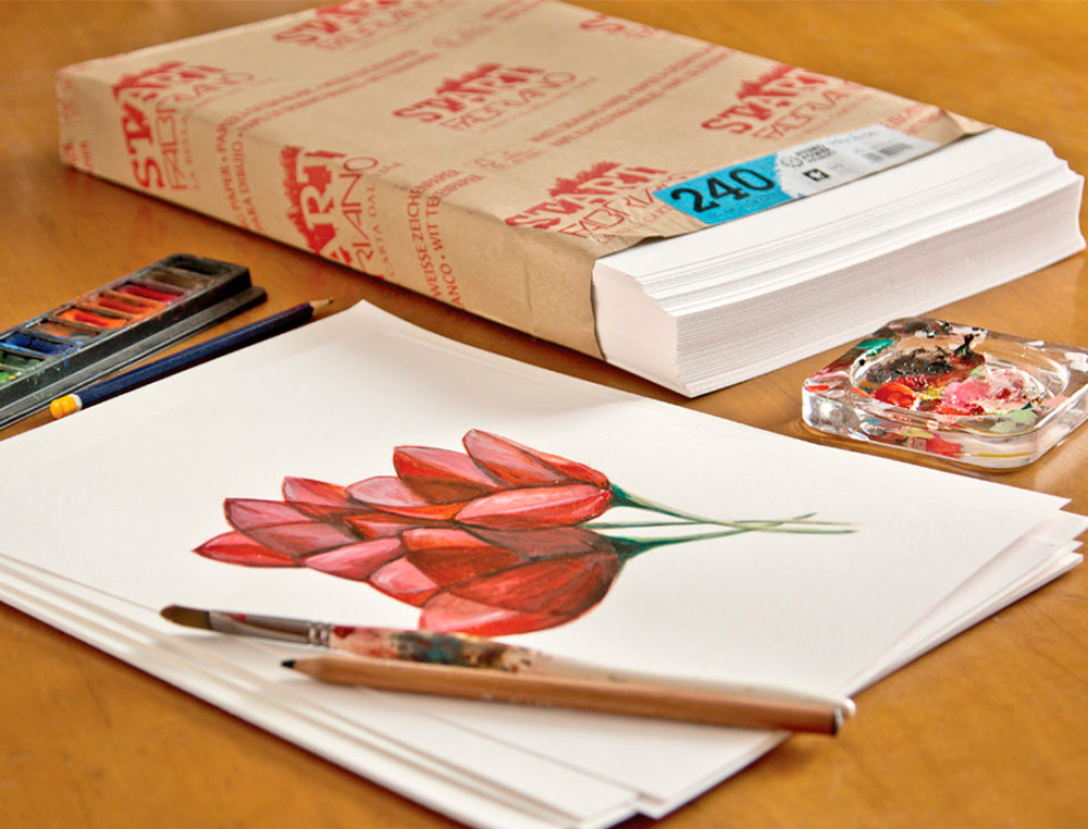 PAPIER DESSIN FABRIANO ST'ART 120G/M2 FORMAT 24X32CM 250    FEUILLES