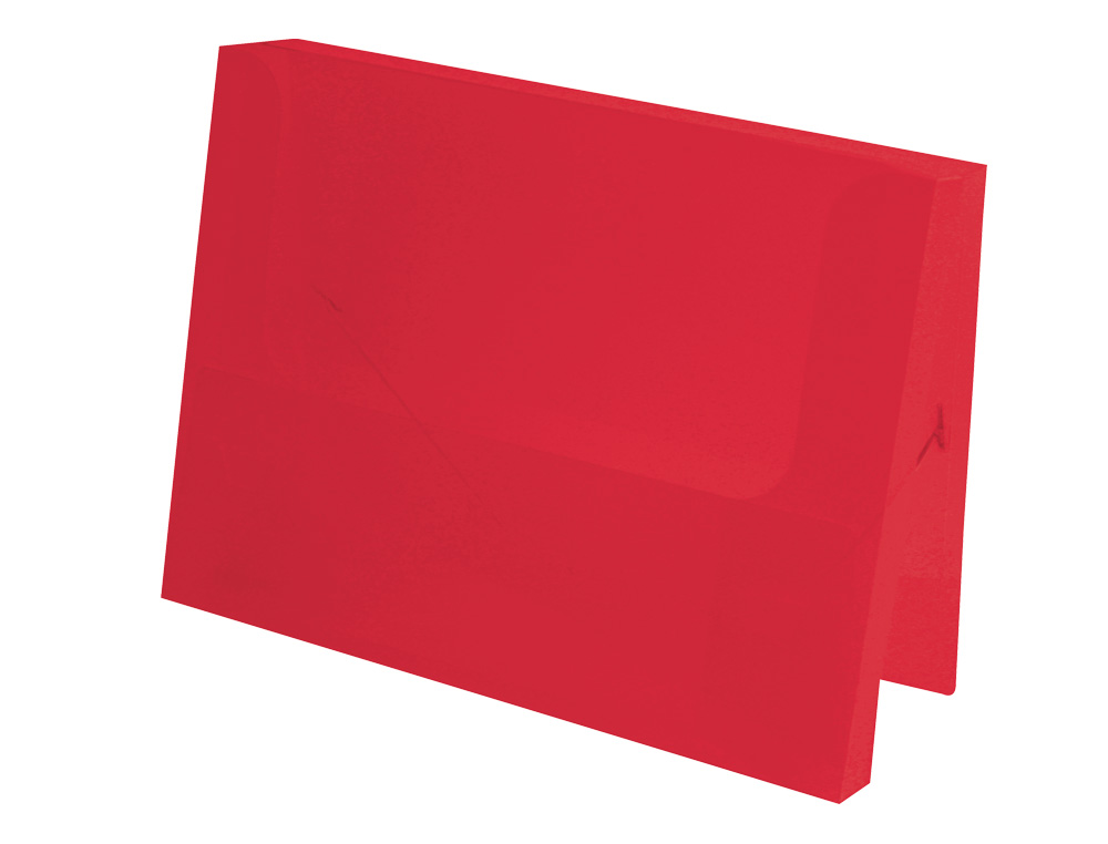 BOITE CLASSEMENT LIDERPAPEL POLYPROPYLENE 750 MICRONS DOS RIGIDE 50MM A4 210X297MM      COLORIS ROUGE TRANSLUCIDE