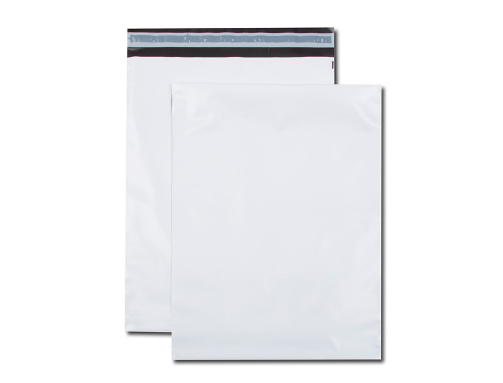 POCHETTE GPV POLYETHYLENE ADHESIVE 275X365 BLANC/NOIR   PAQUET DE 10