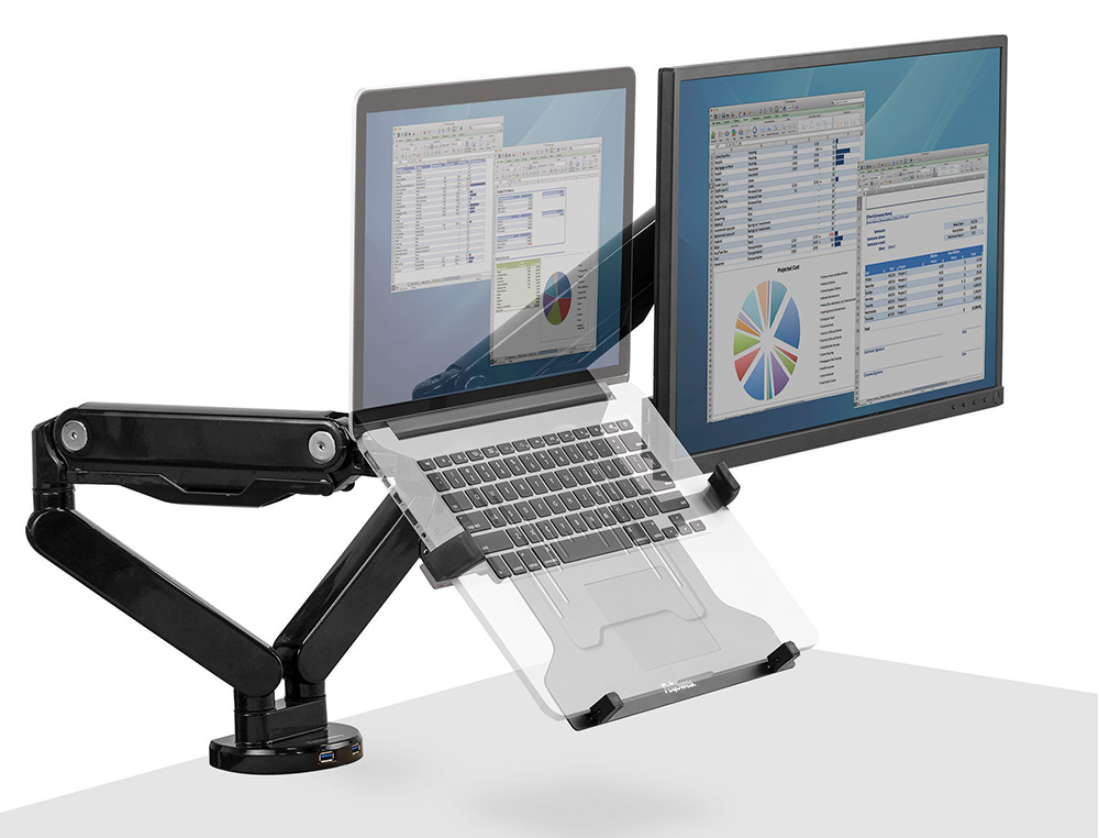 KIT FELLOWES COMPLEMENTAIRE PORTE PC COLORIS NOIR