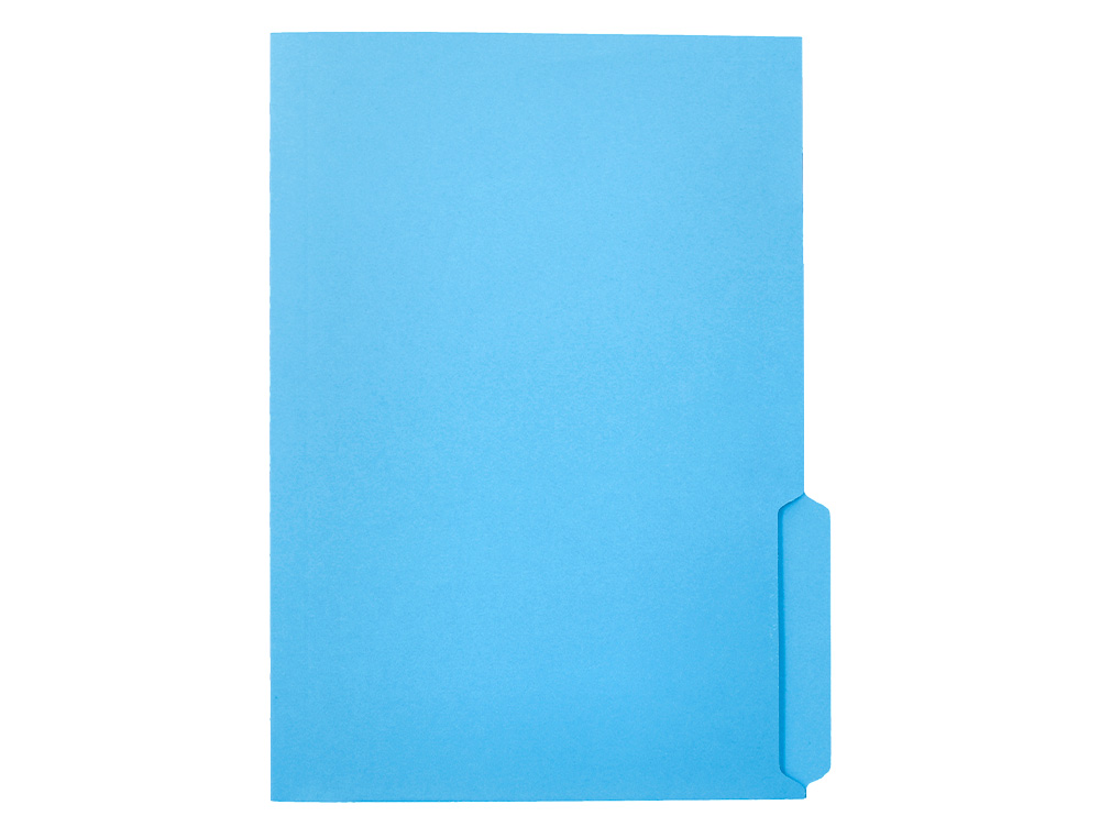SOUS-CHEMISE LIDERPAPEL PAPIER CARTONNE 240G/M2 DOCUMENT A4 ONGLET INFERIEUR COLORIS BLEU
