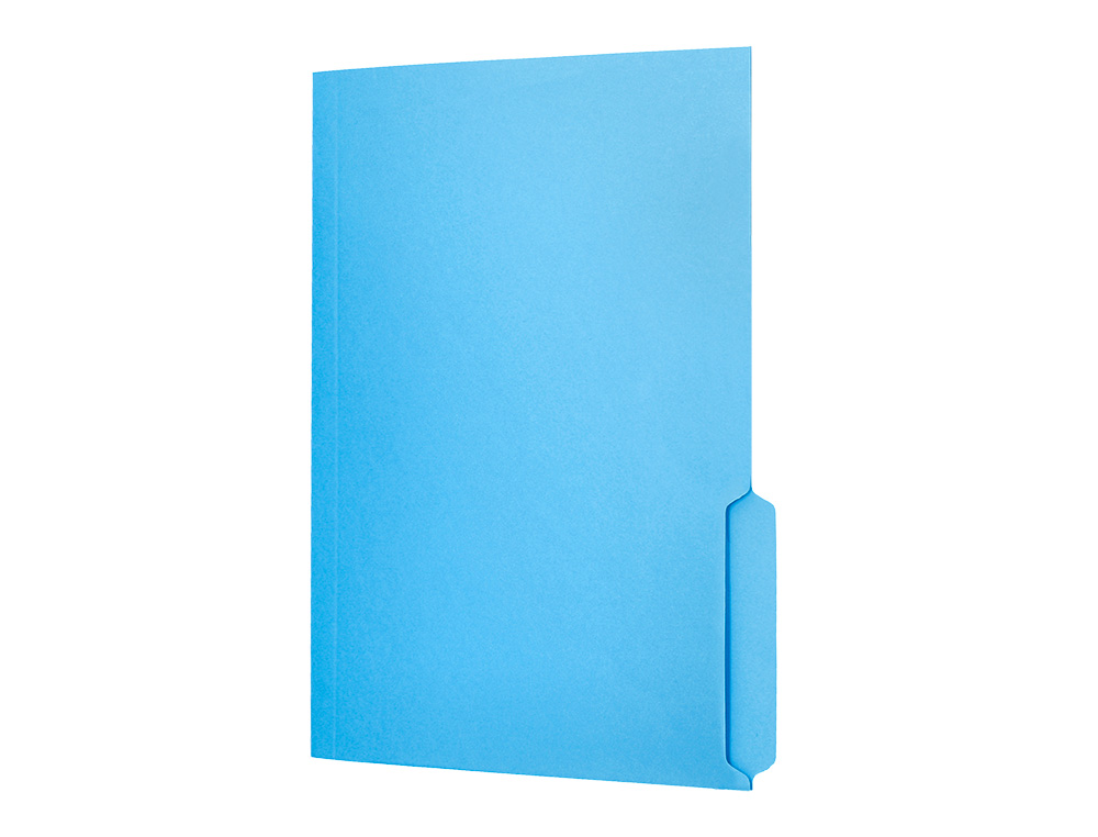 SOUS-CHEMISE LIDERPAPEL PAPIER CARTONNE 240G/M2 DOCUMENT A4 ONGLET INFERIEUR COLORIS BLEU