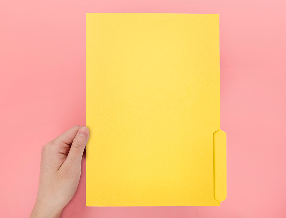 SOUS-CHEMISE LIDERPAPEL PAPIER CARTONNE 240G/M2       DOCUMENT A4 ONGLET INFERIEUR  COLORIS JAUNE
