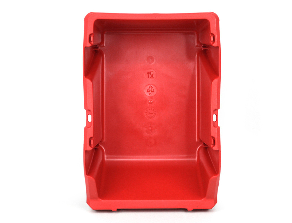 BAC A BEC VISO POLYPROPYLENE EMPILABLE RESISTANT GRANDE    OUVERTURE PORTE-ETIQUETE      15,7X10,1X7CM    ROUGE
