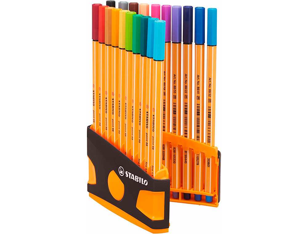 STYLO-FEUTRE STABILO POINT 88 COLOR PARADE POINTE FINE      0,4MM COLORIS ASSORTIS PACK   DE 20
