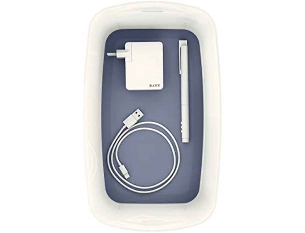 BAC RANGEMENT LEITZ MYBOX FORMAT A5 5L 318X128X3191MM   BLANC GRIS