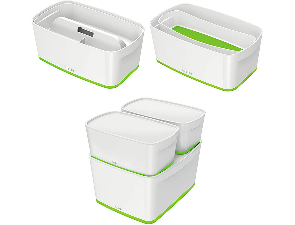 BAC RANGEMENT LEITZ MYBOX FORMAT A5 5L 318X128X3191MM   BLANC VERT