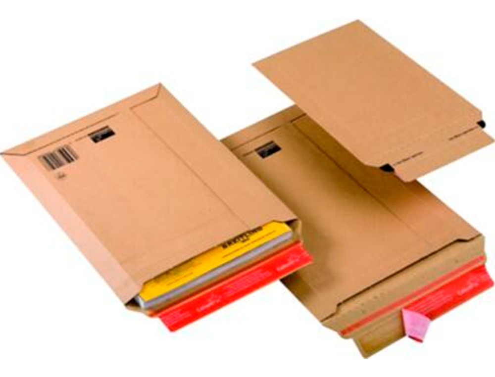 POCHETTE EXPEDITION COLOMPAC CARTON ONDULE BANDE ADHESIVE  340X500X50MM