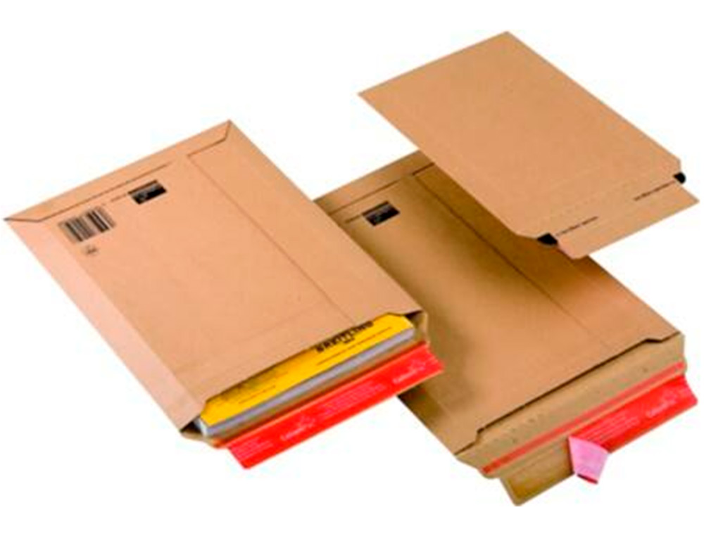 POCHETTE EXPEDITION COLOMPAC CARTON ONDULE BANDE ADHESIVE  530X720X50MM