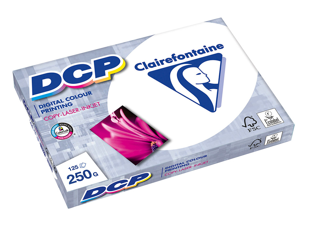 PAPIER CLAIREFONTAINE MULTIFONCTION LASER COULEUR   DCP SR A3+ DCP 250G M2 BLANC  PAQUET 125 FEUILLES