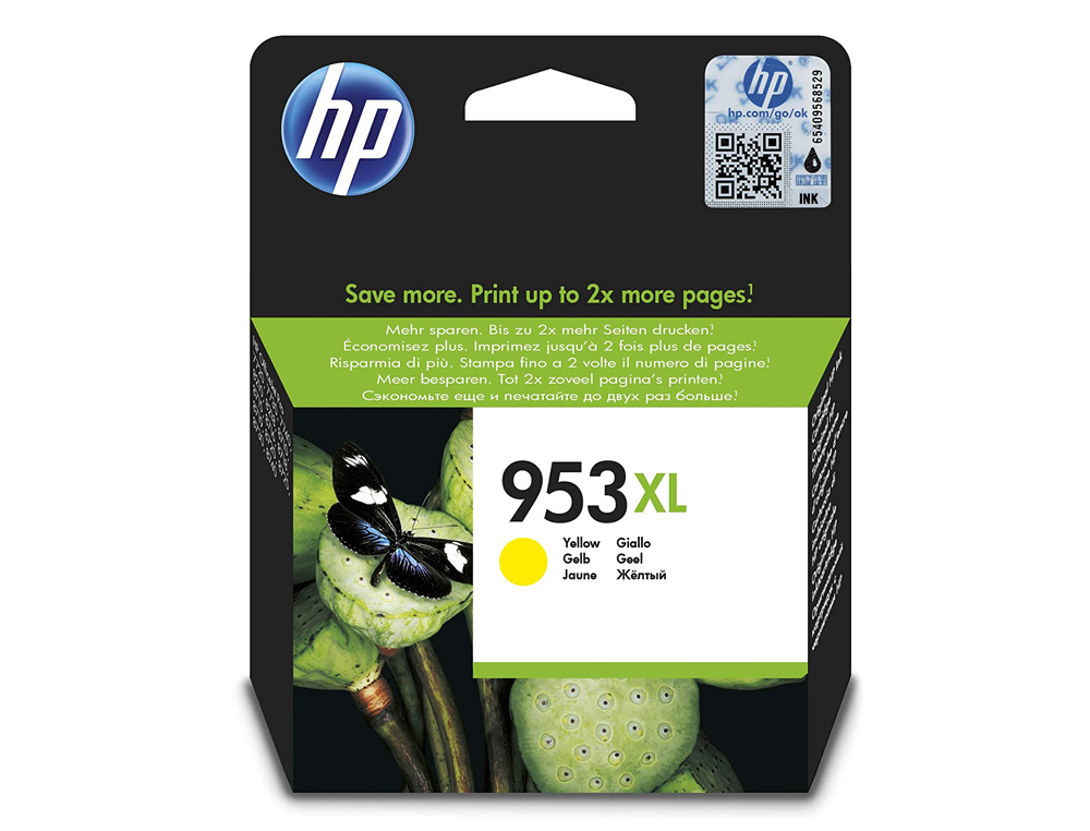 CARTOUCHE HP 953XL JET D'ENCRE F6U18AE COULEUR JAUNE 1450P