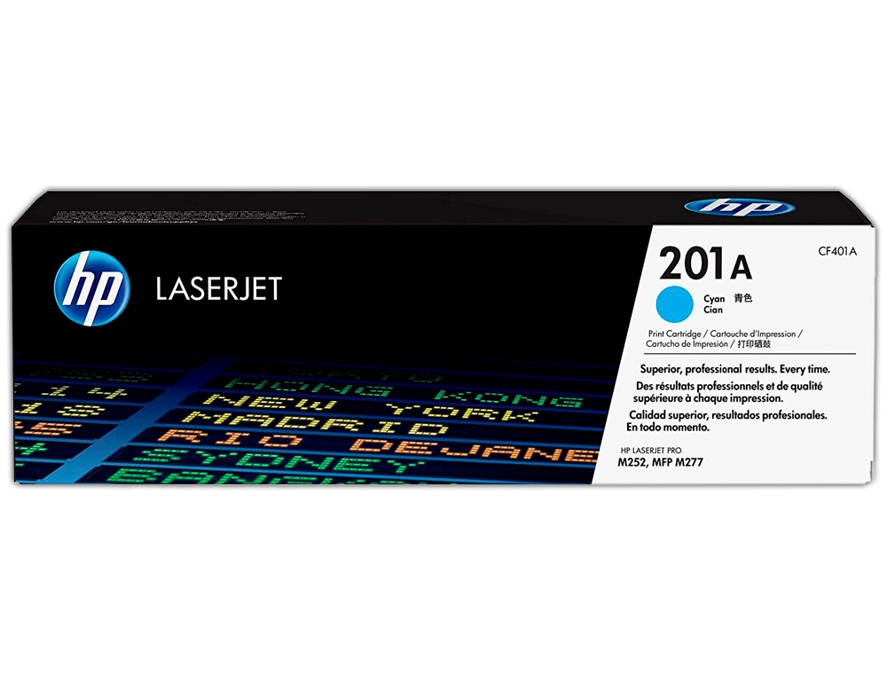 TONER LASER HP 201A POUR LASERJET PRO MFP M277/M274/M252 COULEUR CYAN 1400P