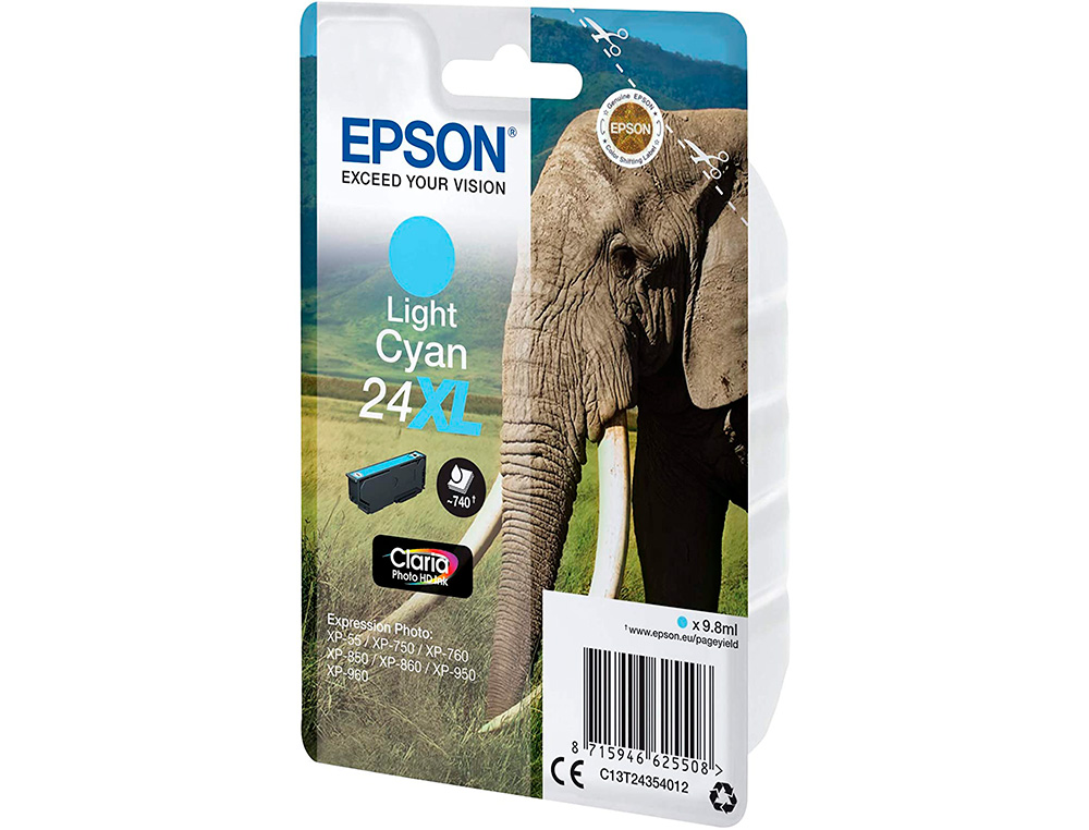 CARTOUCHE ENCRE  EPSON CLARIA PHOTO HD INK  24XL EXPRESSION PHOTO XP-950 CIAN CLAIR