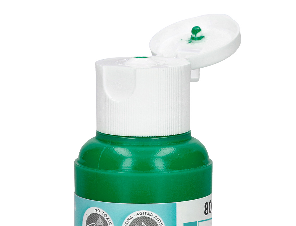 PEINTURE ACRYLIQUE LIDERPAPEL COLORIS VERT FONCE BOUTEILLE  80ML