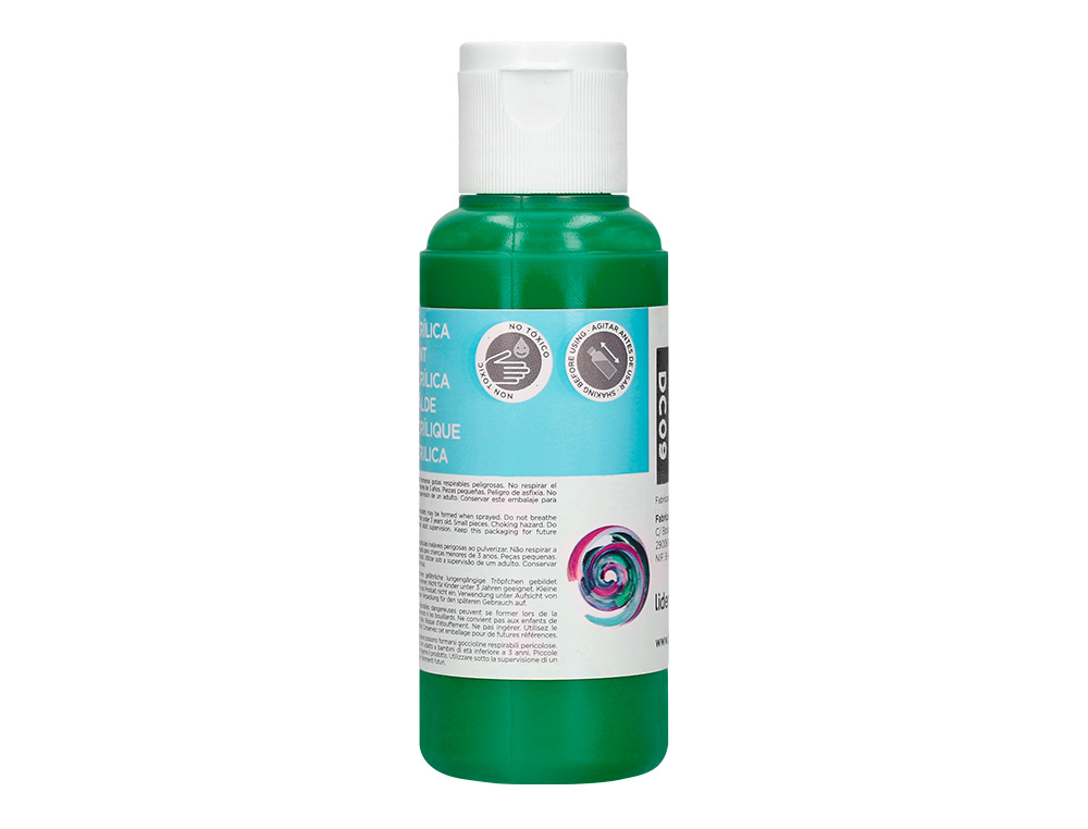 PEINTURE ACRYLIQUE LIDERPAPEL COLORIS VERT FONCE BOUTEILLE  80ML