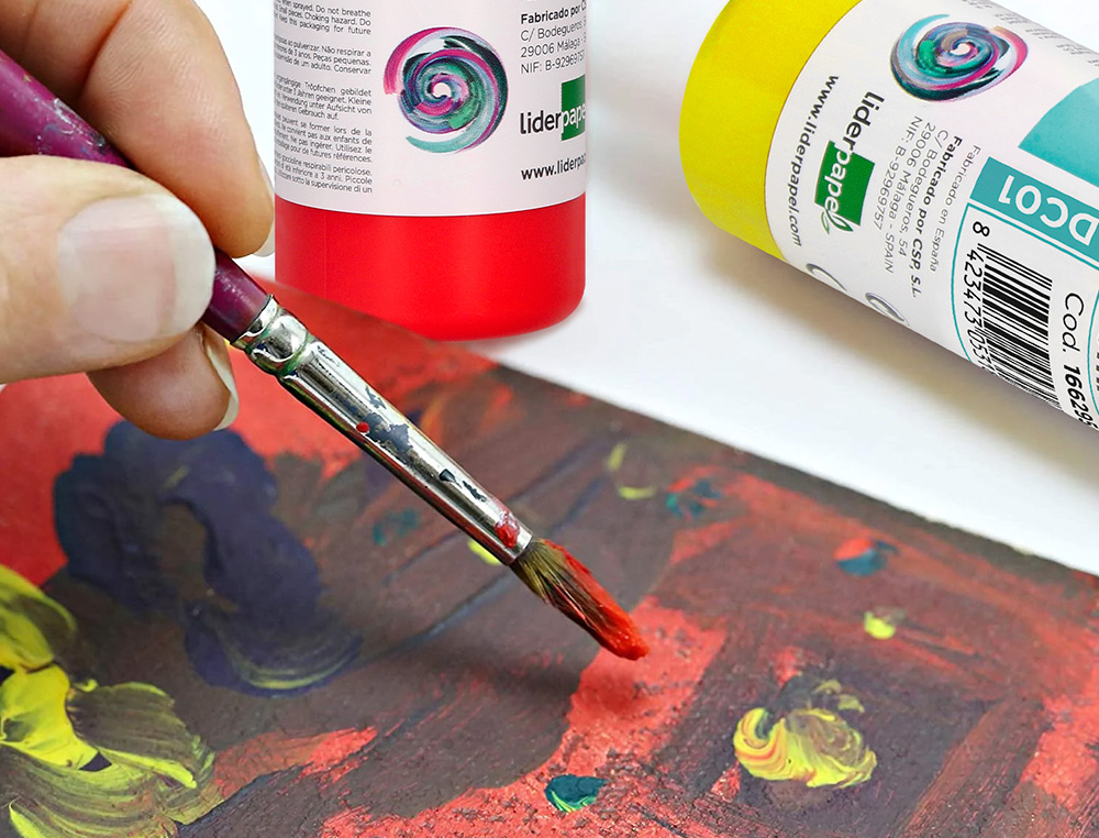 PEINTURE ACRYLIQUE LIDERPAPEL COLORIS VERT FONCE BOUTEILLE  80ML