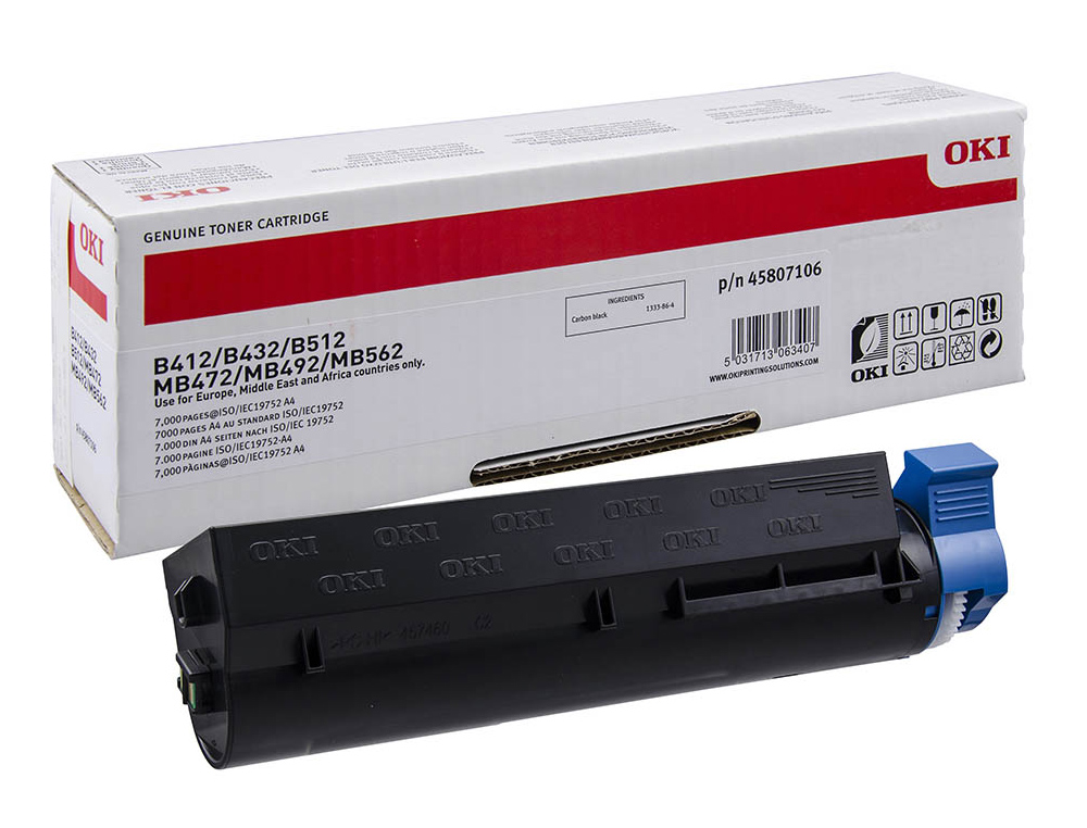 CARTOUCHE OKI MB472/562 COULEUR NOIR 7000 PAG