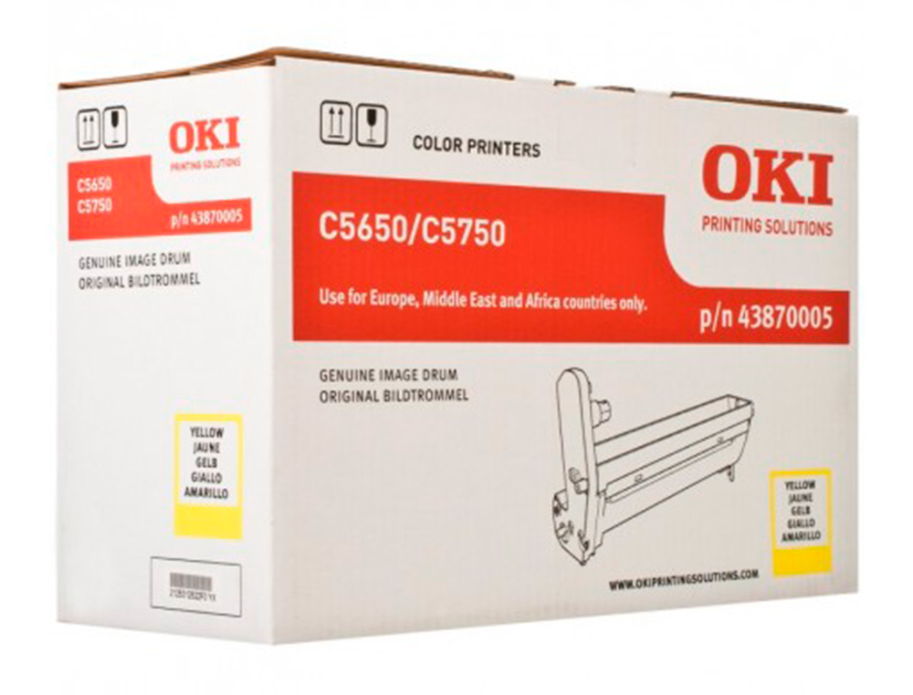 TAMBOUR OKI C5650 COULEUR JAUNE 20000 PAG