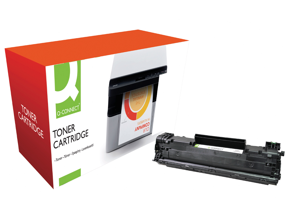 TONER Q-CONNECT COMPATIBLE CANON 3500B002AA 728QCN POUR ISENSYS MF4410 4430 4450 4550 4570 4580 COULEUR NOIR 2100P