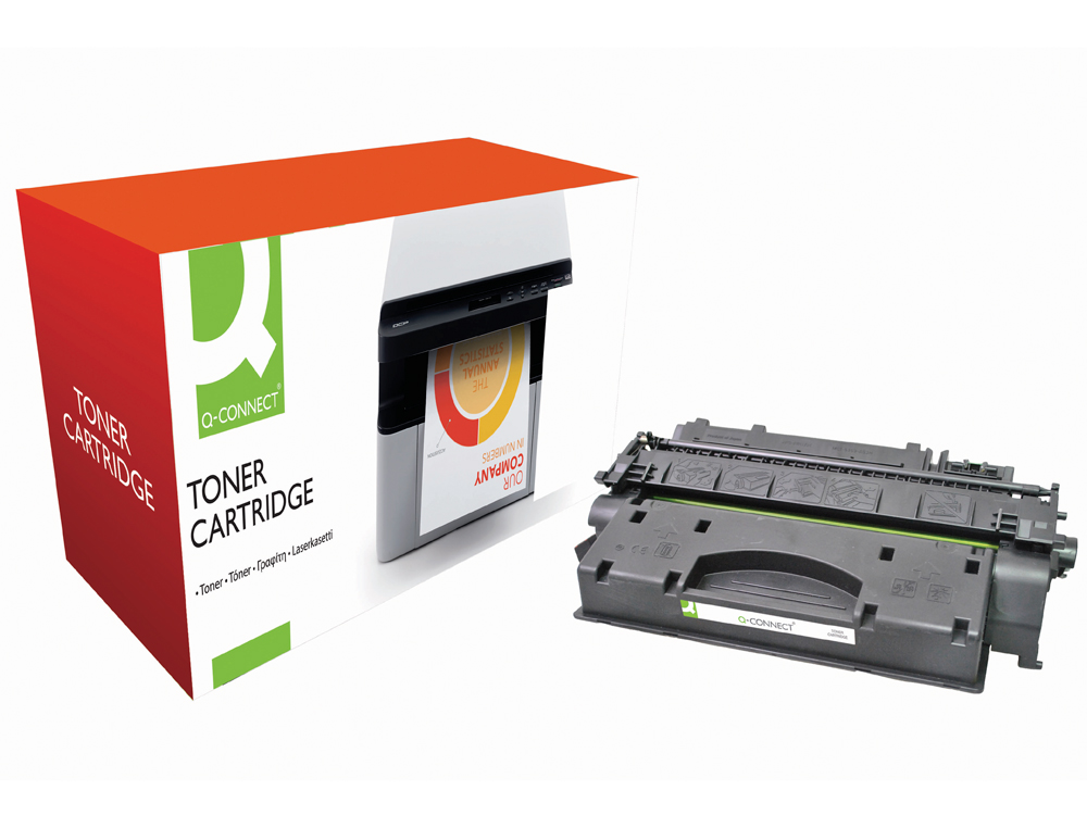 TONER Q-CONNECT COMPATIBLE HP CF280X 80XQCN POUR IMPRIMANTES LASERJET M401A M425DN COULEUR NOIR 6900P