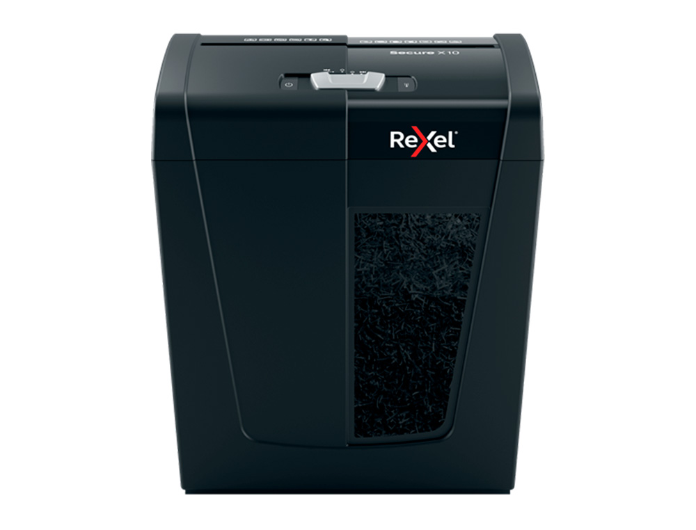 DESTRUCTEUR DE DOCUMENTS REXELSECURE X10 COUPE CROISEE EN PARTICULES 10 F DE PAPIER A4 80G204X355X351MM