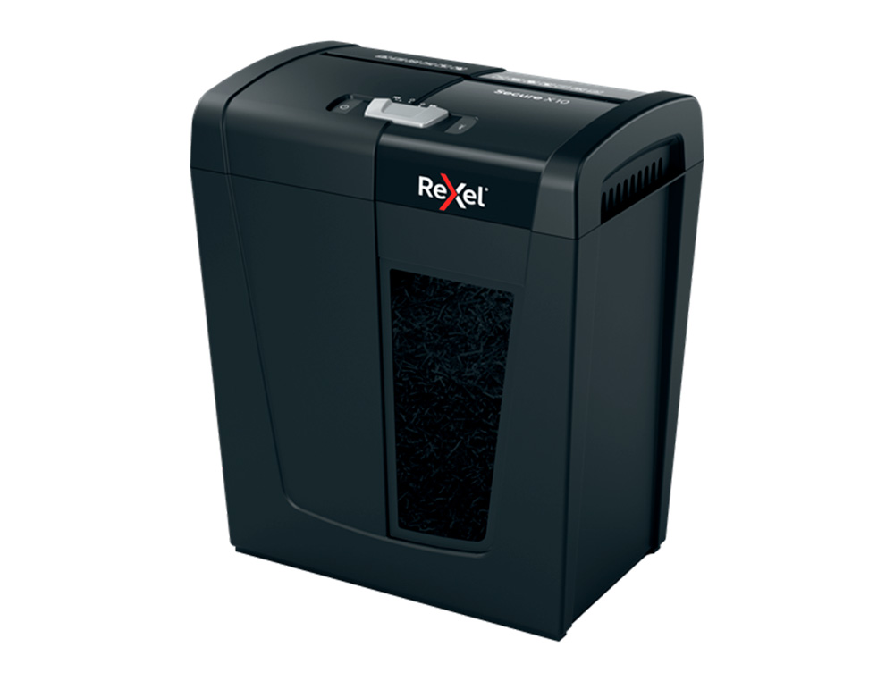 DESTRUCTEUR DE DOCUMENTS REXELSECURE X10 COUPE CROISEE EN PARTICULES 10 F DE PAPIER A4 80G204X355X351MM