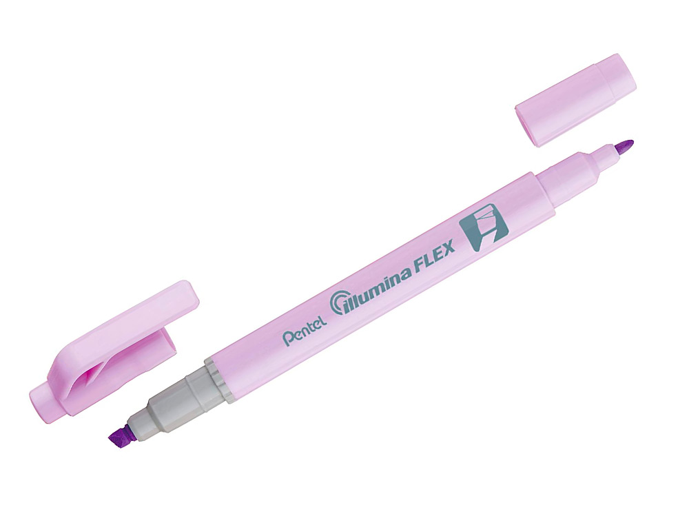 SURLIGNEUR PENTEL ILLUMINA FLEX BI-POINTE VIOLET CLAIRE PASTEL