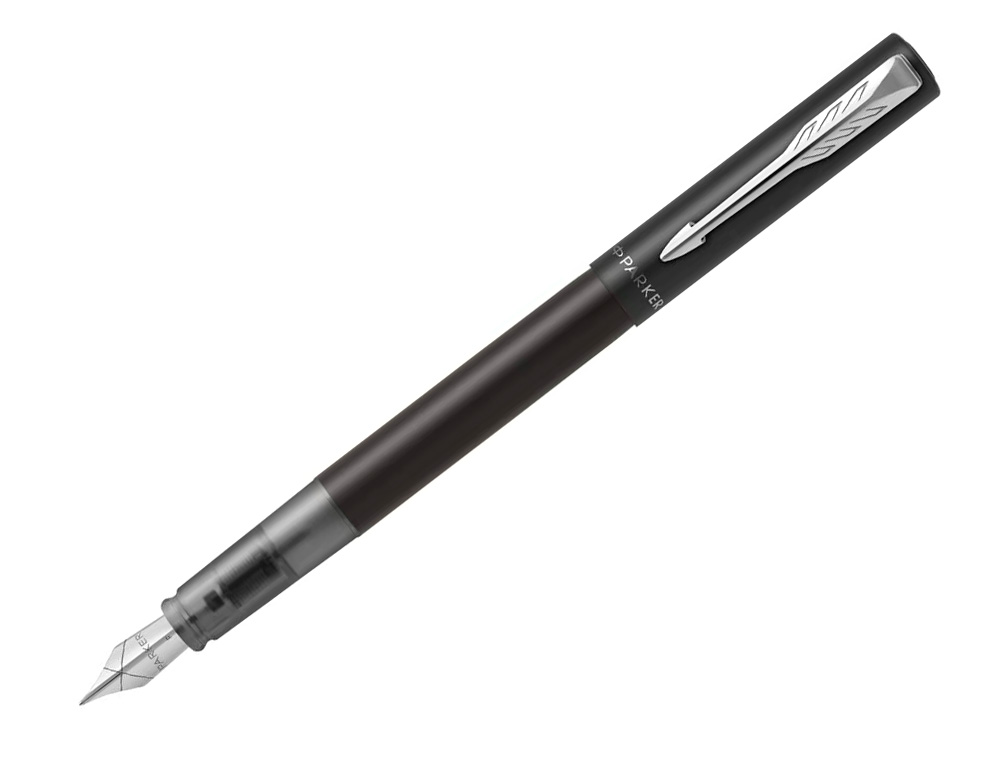 STYLO-PLUME PARKER VECTOR XL METALLIQUE POINTE MOYENNE     NOIR COFFRET CADEAU