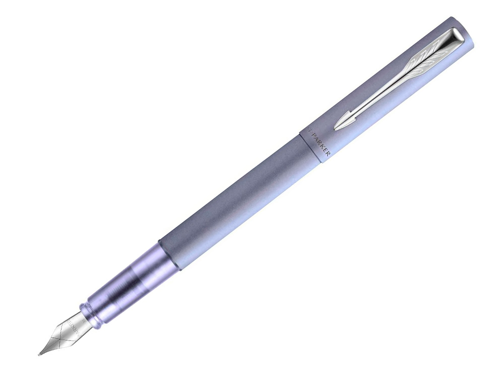 STYLO-PLUME PARKER VECTOR XL METALLIQUE POINTE MOYENNE SILVER BLEU ARGENT COFFRET CADEAU