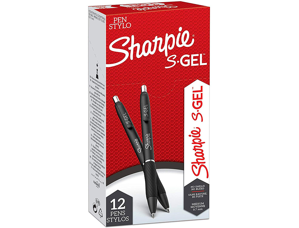 STYLO GEL SHARPIE GEL POINTE MOYENNE 0.7MM ENCRE BLEUE