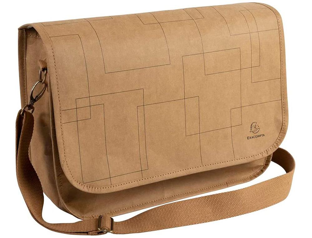 SAC EXACOMPTA ETERNECO SIMILI CUIR VEGETAL BRUN  MOTIF      GEOMETRIQUE