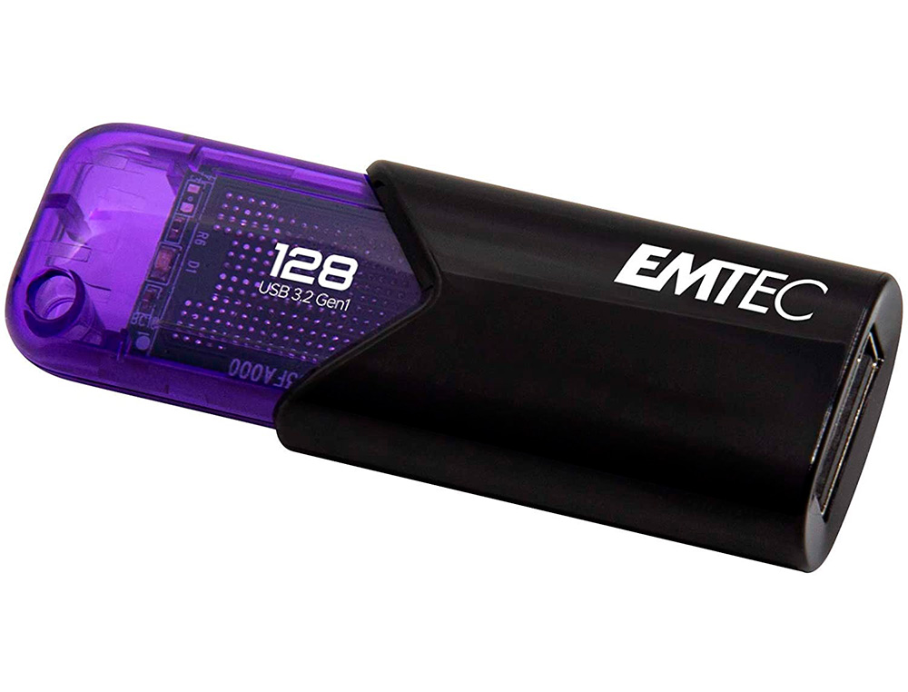 CLE USB EMTEC 3.2 B110  CLICK EASY 128GO COLORIS VIOLET