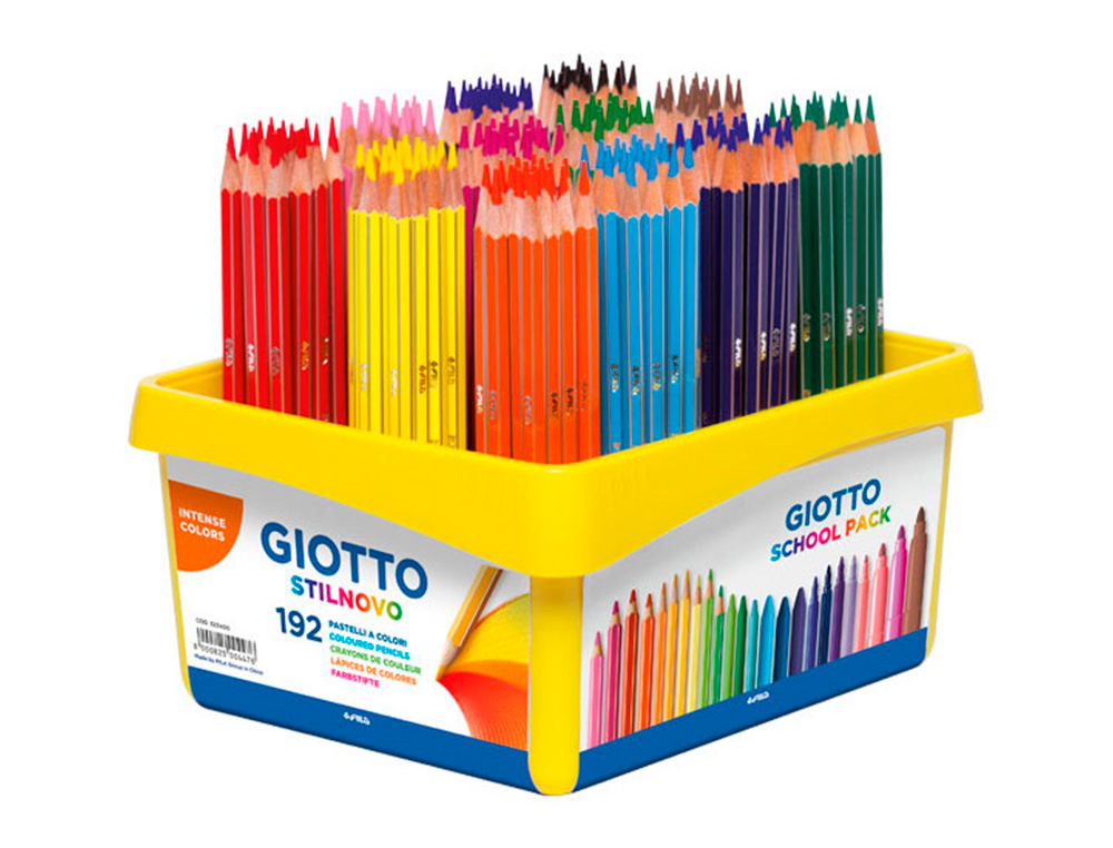 CRAYON COULEUR GIOTTO STILNOVO SCHOOLPACK DE 192 ASSORTIS